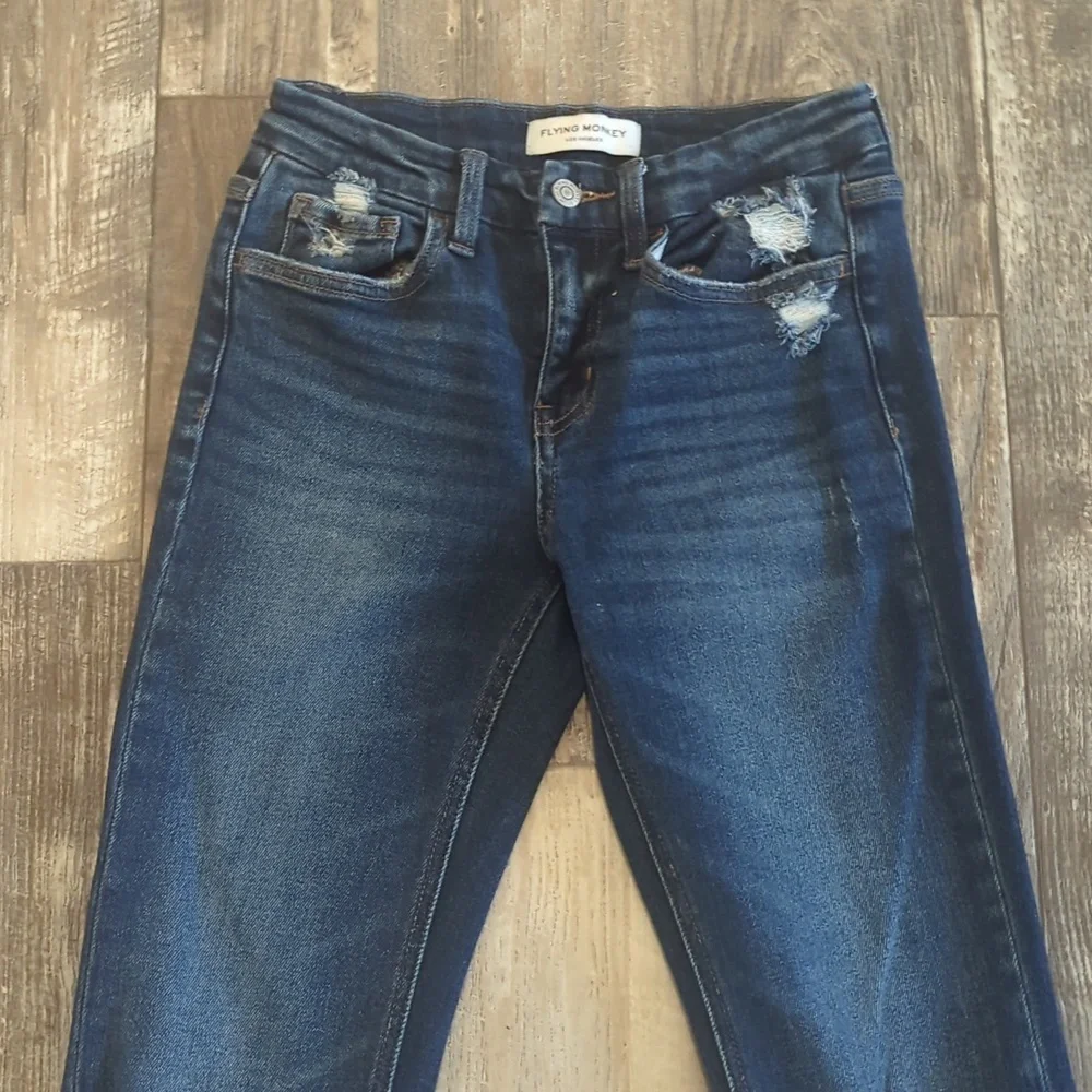 FLYING MONKEY Mid Rise Flare stretch destroyed jeans BY4668R The Buckle sz25x31L - Picture 7 of 15